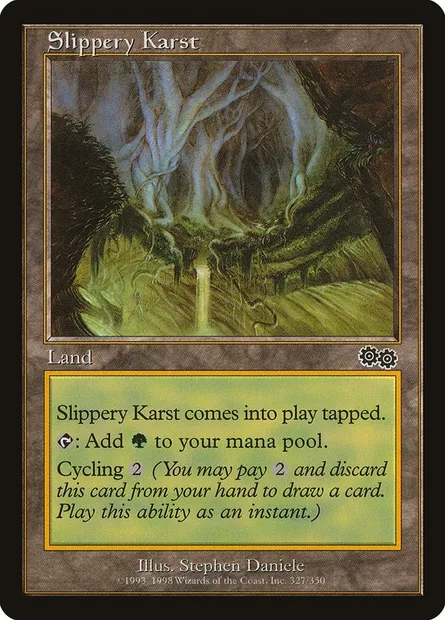 Karst glissant, carte Magic USG 327 — extension Epopée d'Urza