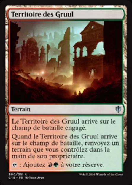 Territoire des Gruul, carte Magic C16 300 — extension Commander 2016