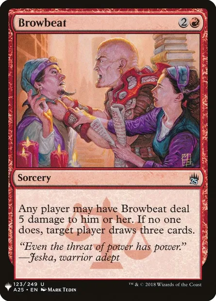 Browbeat, Magic card PLST A25-123 — The List set