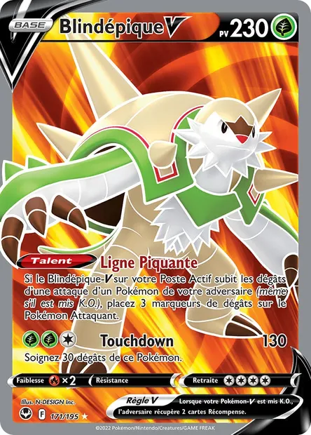 Blindépique V, carte Pokémon SIT 171 — extension Tempête Argentée