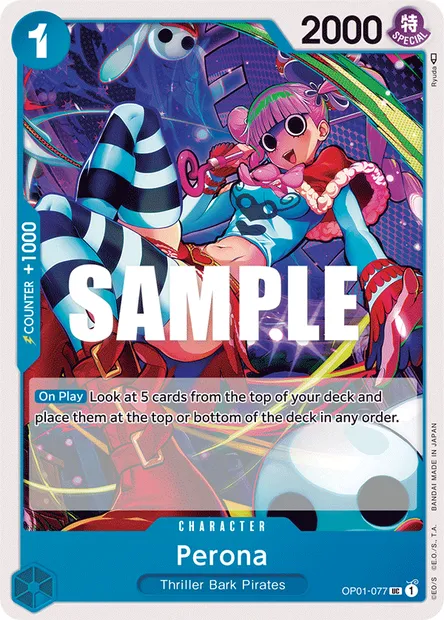 Perona, carte One Piece OP01-077 — extension ROMANCE DAWN