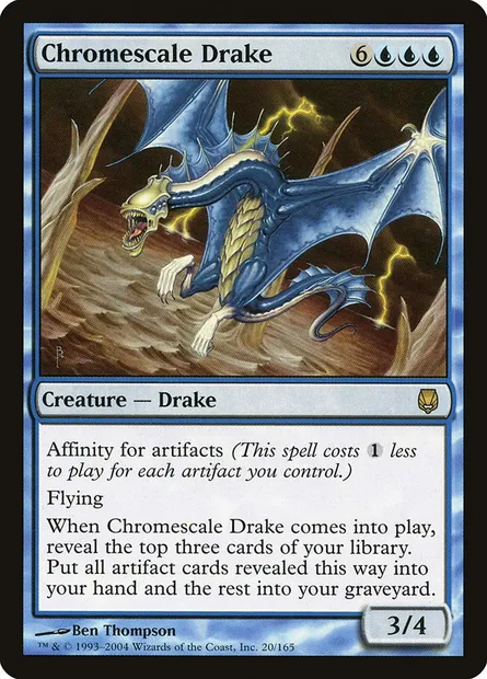 Chromescale Drake, Magic card DST 20 — Darksteel set