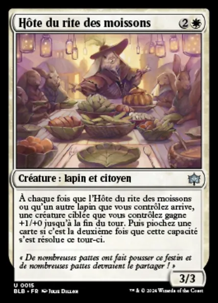 Hôte du rite des moissons, carte Magic BLB 15 — extension Bloomburrow