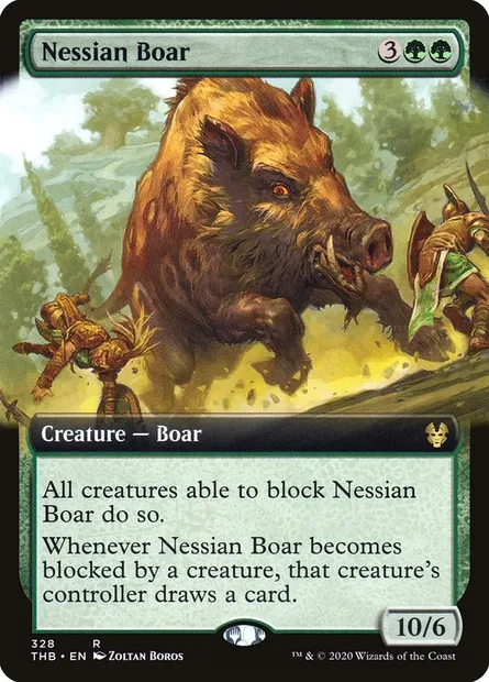 Nessian Boar, Magic card THB 328 — Theros Beyond Death set
