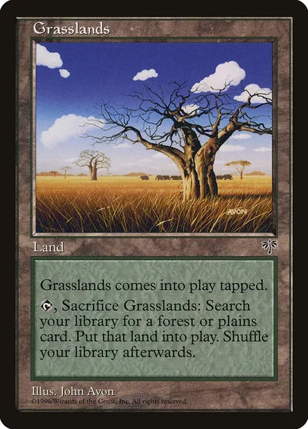 Grasslands, Magic card MIR 327 — Mirage set