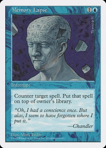 Memory Lapse, Magic card 5ED 103 — Fifth Edition set