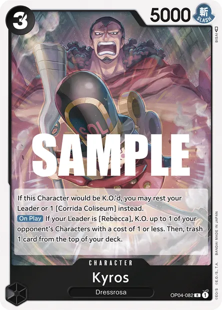 Kyros, carte One Piece OP04-082 — extension KINGDOMS OF INTRIGUE