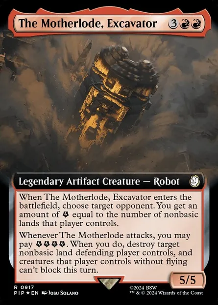 The Motherlode, Excavator, Magic card PIP 917 — Fallout set