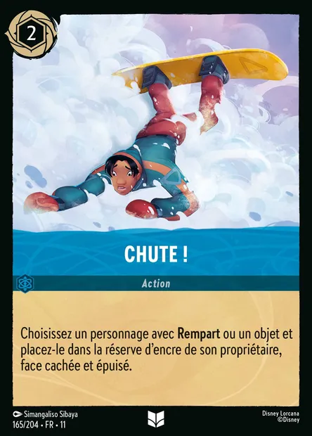 Chute !, carte Disney Lorcana CH11-165 — extension Givresort