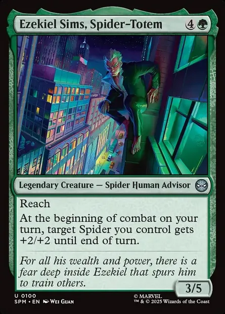Ezekiel Sims, Spider-Totem, Magic card SPM 100 — Marvel's Spider-Man set