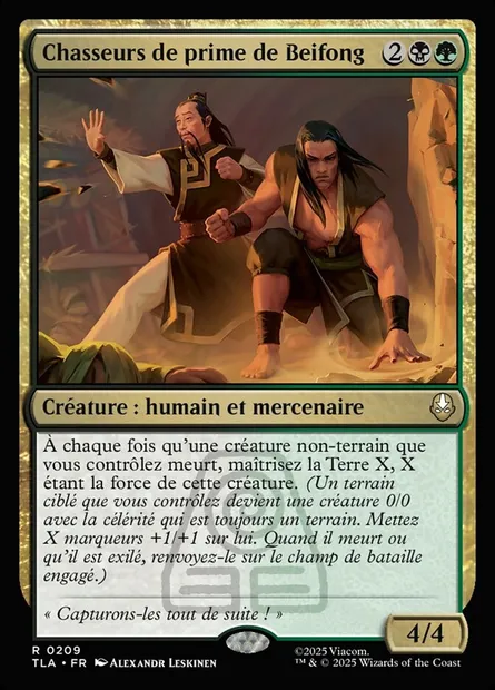 Chasseurs de prime de Beifong, carte Magic TLA 209 — extension Avatar: The Last Airbender
