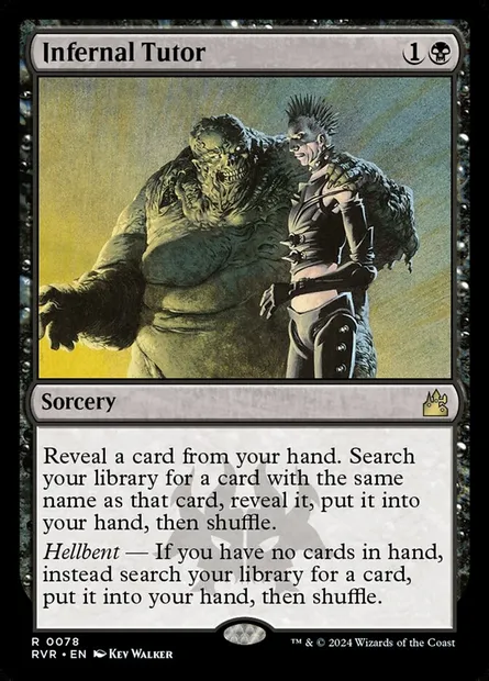Infernal Tutor, Magic card RVR 78 — Ravnica Remastered set