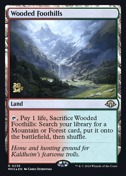 Contreforts boisés, carte Magic PMH3 236s — extension Modern Horizons 3 Promos