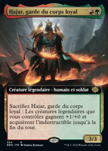Hajar, garde du corps loyal, carte Magic BRO 354 — extension La Guerre Fratricide