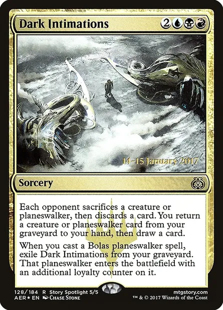 Dark Intimations, Magic card PAER 128s — Aether Revolt Promos set
