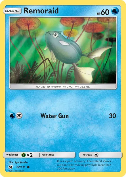 Remoraid, Pokémon card CIN 22 — Crimson Invasion set