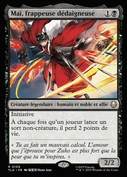 Mai, frappeuse dédaigneuse, carte Magic TLA 109 — extension Avatar: The Last Airbender