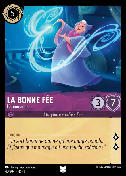 La Bonne Fée - Là pour aider, carte Disney Lorcana CH2-040 — extension L'Ascension des Floodborn