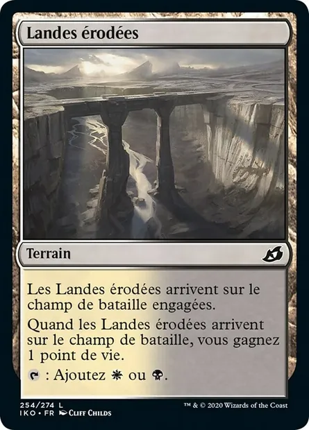 Landes érodées, carte Magic IKO 254 — extension Ikoria: Lair of Behemoths