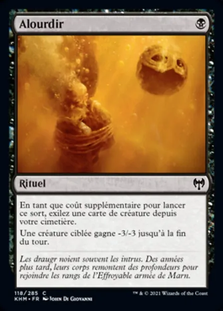 Alourdir, carte Magic KHM 118 — extension Kaldheim