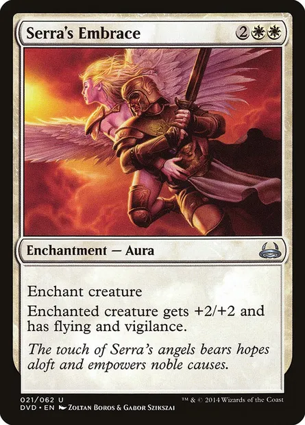 Serra's Embrace, Magic card DVD 21 — Duel Decks Anthology: Divine vs. Demonic set