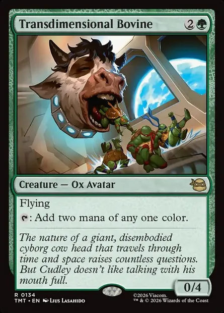 Transdimensional Bovine, Magic card TMT 134 — Teenage Mutant Ninja Turtles set