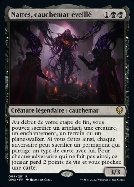 Nattes, cauchemar éveillé, carte Magic DMU 84 — extension Dominaria Uni