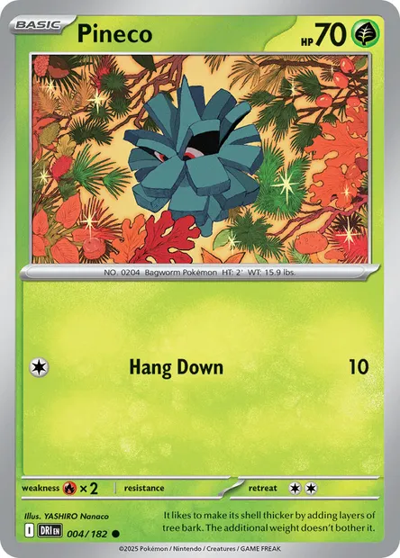 Pineco, Pokémon card DRI 004 — Destined Rivals set