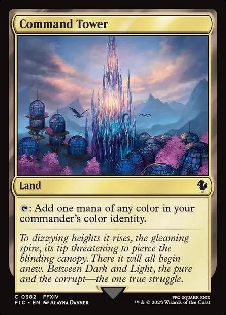 Command Tower, Magic card FIC 382 — Final Fantasy Commander set