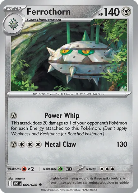 Ferrothorn, Pokémon card WHT 069 — White Flare set