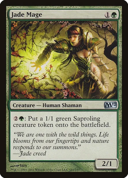 Jade Mage, Magic card M12 181 — Magic 2012 set