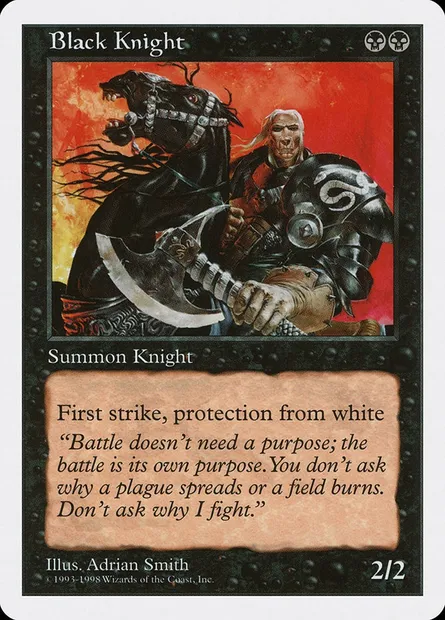 Chevalier noir, carte Magic ATH 20 — extension Anthologies