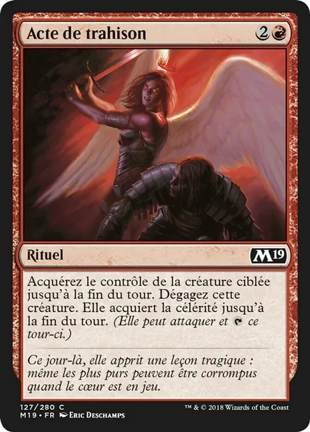 Acte de trahison, carte Magic M19 127 — extension Core Set 2019