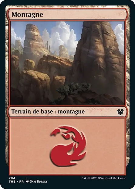Montagne, carte Magic THB 284 — extension Theros Beyond Death