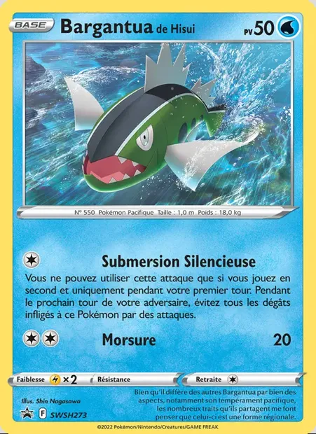 Bargantua de Hisui, carte Pokémon SWSH 273 — extension Promo SWSH