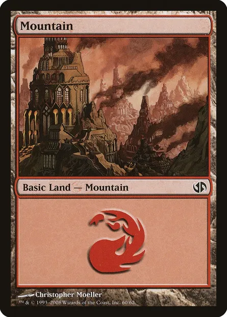Montagne, carte Magic DD2 60 — extension Duel Decks: Jace vs. Chandra