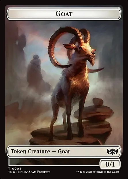 Goat, carte Magic TTDC 4 — extension Tarkir: Dragonstorm Commander Tokens