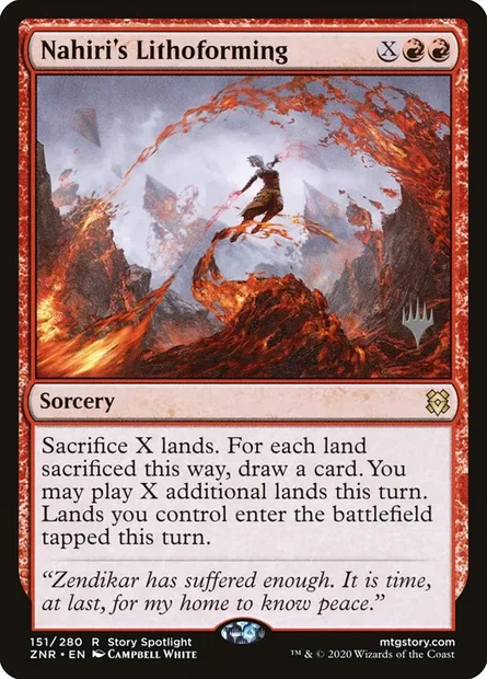 Lithoformage de Nahiri, carte Magic PZNR 151p — extension Zendikar Rising Promos