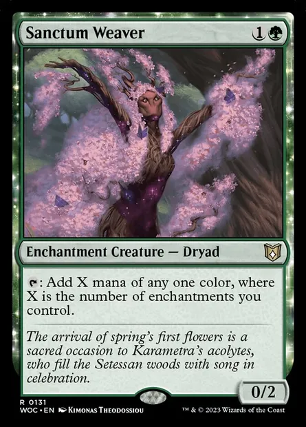 Sanctum Weaver, Magic card WOC 131 — Wilds of Eldraine Commander set