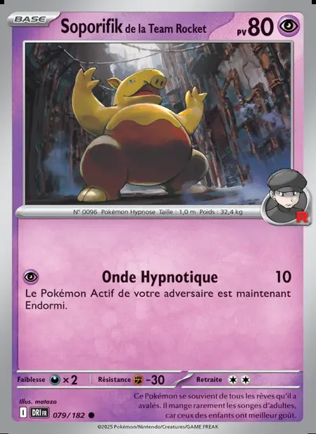Soporifik de la Team Rocket, carte Pokémon DRI 079 — extension Rivalités Destinées