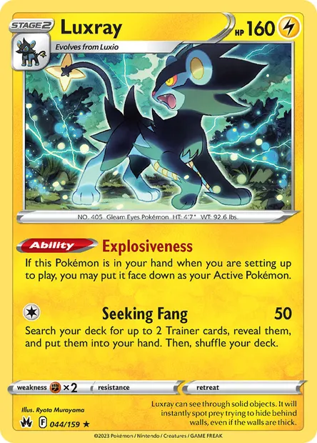 Luxray, Pokémon card CRZ 044 — Crown Zenith set