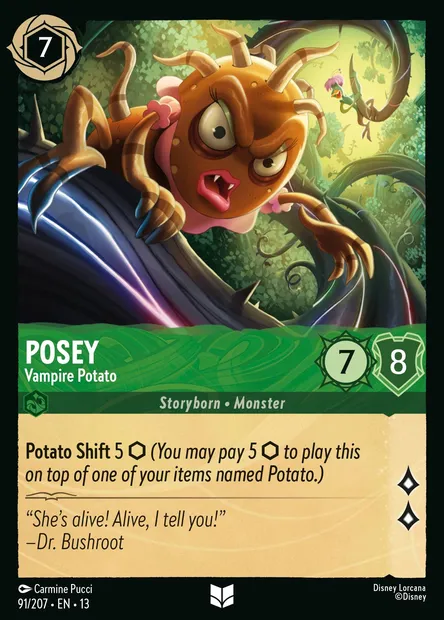 Posey - Vampire Potato, Disney Lorcana card CH13-091 — Attack of the Vine! set