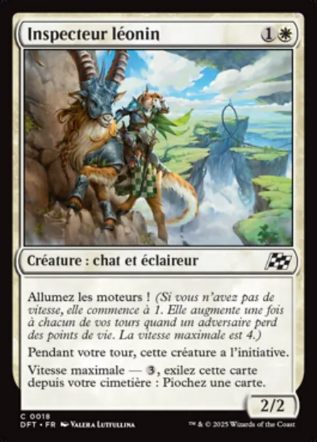 Inspecteur léonin, carte Magic DFT 18 — extension Aetherdrift