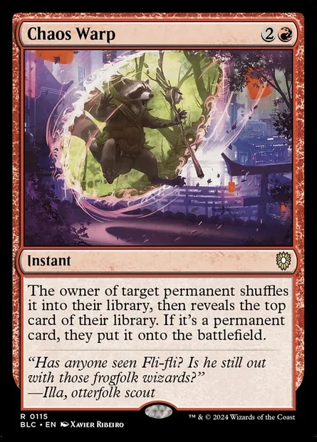 Chaos Warp, Magic card BLC 115 — Bloomburrow Commander set