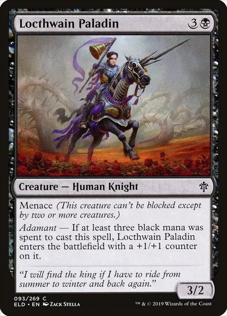 Locthwain Paladin, Magic card ELD 93 — Throne of Eldraine set