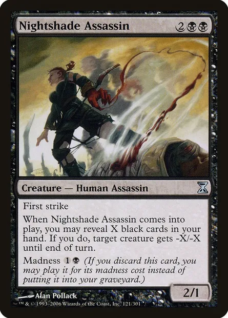 Assassin de la belladone, carte Magic TSP 121 — extension Spirale Temporelle