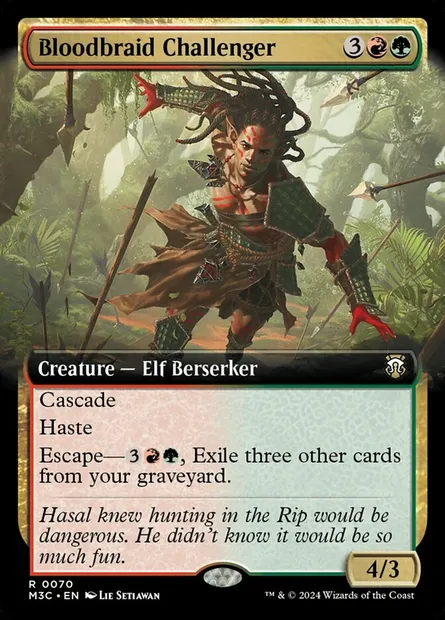 Bloodbraid Challenger, Magic card M3C 70 — Modern Horizons 3 Commander set