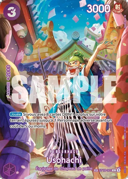 Usohachi, carte One Piece ST18-001 — extension VIOLET Monkey D. Luffy