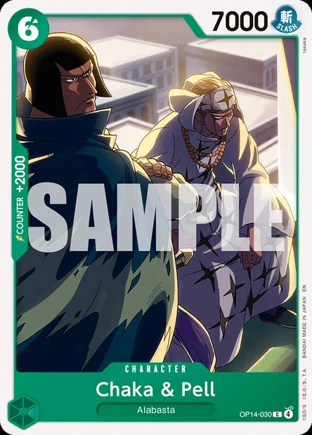 Chaka & Pell, One Piece card OP14-030 — THE AZURE SEA’S SEVEN set