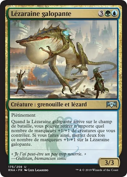 Lézaraine galopante, carte Magic RNA 175 — extension L'allégeance de Ravnica